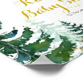 Blue Christmas Truck Baby Dusche Begrüßungszeichen Poster (Ecke)