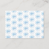 Blue Christmas Winter Boy Diaper Raffle Begleitkarte (Rückseite)