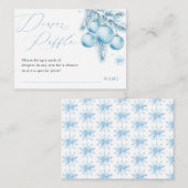 Blue Christmas Winter Boy Diaper Raffle Begleitkarte (Vorne/Hinten)