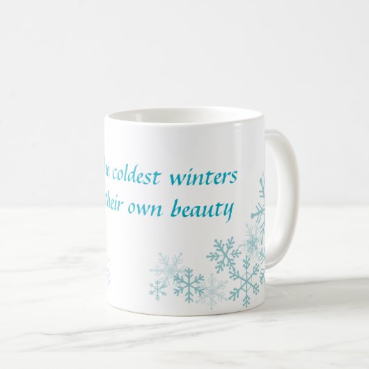 Blue Christmas Winter Tasse (VorderseiteRechts)