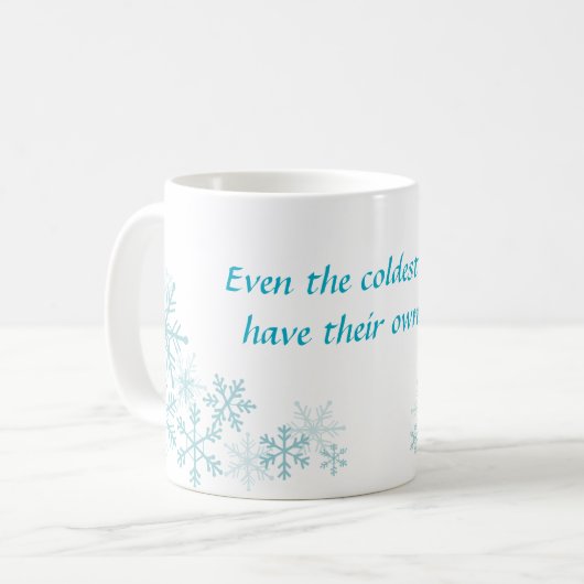 Blue Christmas Winter Tasse (Vorderseite Links)