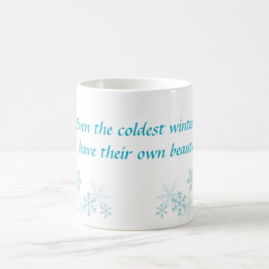 Blue Christmas Winter Tasse (Mittel)