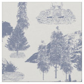 Blue Christmas Winter Wonderland 15" Stoff (Nahaufnahme)