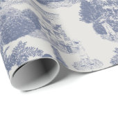 Blue Christmas Winter Wonderland | MEDIUM Geschenkpapier (Rolleneckpunkt)