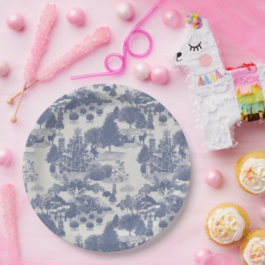 Blue Christmas Winter Wonderland Pappteller (Party)