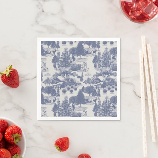 Blue Christmas Winter Wonderland Serviette (Beispiel)