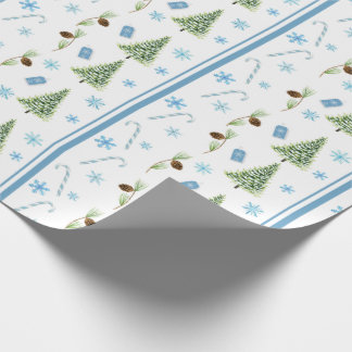 Blue Christmas Wrapping Paper Geschenkpapier