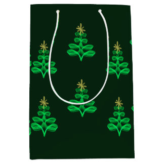 Blue Christmas wrapping paper Mittlere Geschenktüte