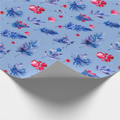 Blue Christmas wrapping paper roll Geschenkpapier (Ecke)