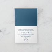 Blue Christmas Wreath, Saisonarbeiter Dankeskarte (Innenseite)