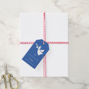 Blue Christmas zu und von Geschenketiketten mit St Geschenkanhänger