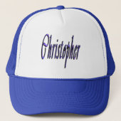 Blue Christopher, Name, Logo, Truckerkappe (Vorderseite)