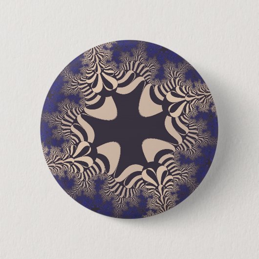 Blue Chrome Cross Button (Vorderseite)