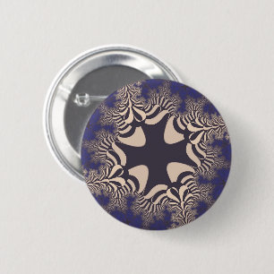 Blue Chrome Cross Button