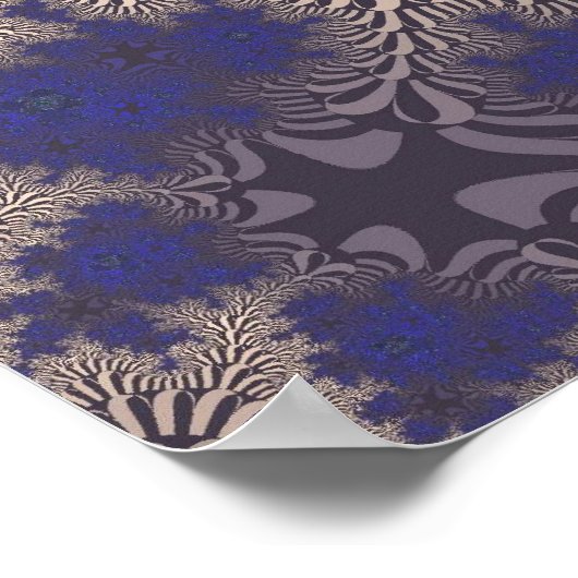 Blue Chrome Cross Poster (Ecke)