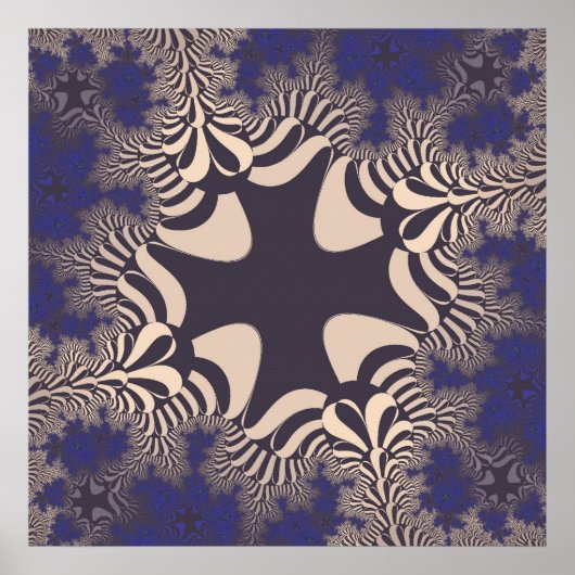 Blue Chrome Cross Poster (Vorne)