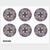 Blue Chrome Cross Runder Aufkleber (Blatt)