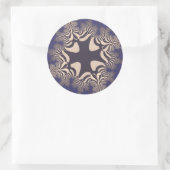 Blue Chrome Cross Runder Aufkleber (Tasche)