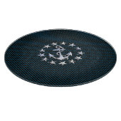 Blue Chrome like Yacht Flag Automotive Grille Schneidebrett (Ecke)