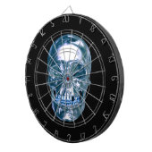 Blue Chrome Skull Dart Board Dartscheibe (Vorderseite rechts)