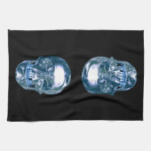 Blue Chrome Skull Kitchtuch Küchentuch (Horizontal)