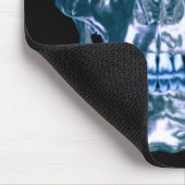 Blue Chrome Skull Mouse Pad Mousepad (Ecke)