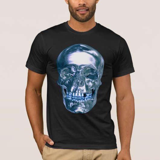 Blue Chrome Skull-Shirt T-Shirt (Vorderseite)