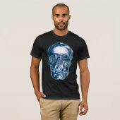 Blue Chrome Skull-Shirt T-Shirt (Vorne ganz)
