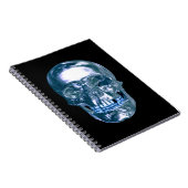 Blue Chrome Skull Spiral Notebook Notizblock (Rechte Seite)