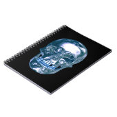 Blue Chrome Skull Spiral Notebook Notizblock (Linke Seite)