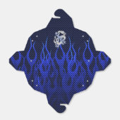 Blue Chrome wie Dragon Carbon Fibre Style Geschenkschachtel (Ungefaltet)