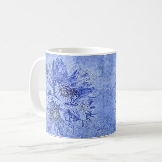 Blue Chrysanthemas Tasse (Vorderseite Links)