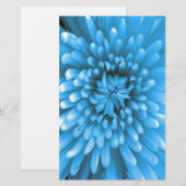 Blue Chrysanthemum Briefpapier (Vorne/Hinten)