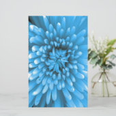 Blue Chrysanthemum Briefpapier (Stehend Vorderseite)