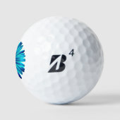 Blue Chrysanthemum Golf Ball (Logo)
