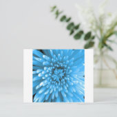 Blue Chrysanthemum Postkarte (Stehend Vorderseite)