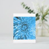 Blue Chrysanthemum Postkarte (Stehend Vorderseite)