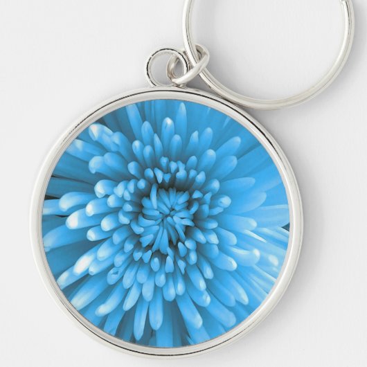 Blue Chrysanthemum Schlüsselanhänger (Vorne)