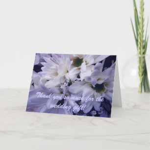 Blue Chrysanthemums Wedding Geschenk Dankeschön Ka Dankeskarte