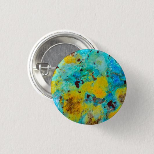 Blue Chrysocolla Jasper Button (Vorne & Hinten)
