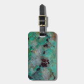 Blue Chrysocolla Jasper Gepäckanhänger (Vorderseite vertikal)