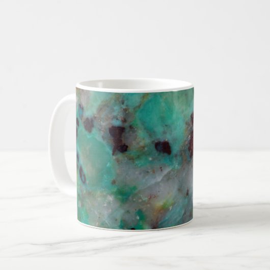 Blue Chrysocolla Jasper Kaffeetasse (Vorderseite Links)