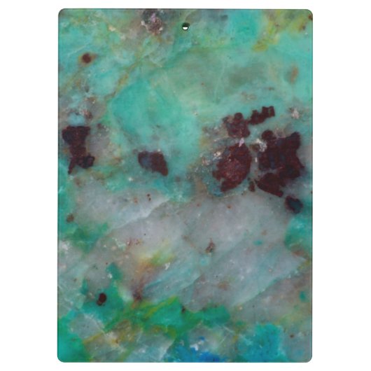 Blue Chrysocolla Jasper Klemmbrett (Rückseite)