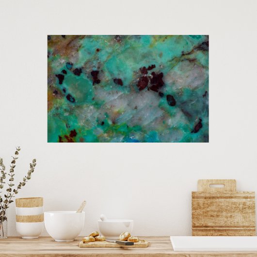 Blue Chrysocolla Jasper Poster (Küche)