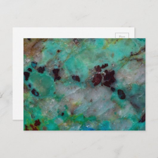 Blue Chrysocolla Jasper Postkarte (Vorne/Hinten)