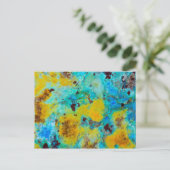 Blue Chrysocolla Jasper Postkarte (Stehend Vorderseite)