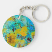 Blue Chrysocolla Jasper Schlüsselanhänger (Rückseite)