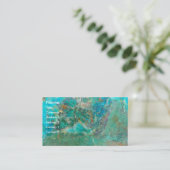 Blue Chrysocolla Mineral Stone Business Card Visitenkarte (Stehend Vorderseite)