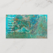 Blue Chrysocolla Mineral Stone Business Card Visitenkarte (Vorderseite)