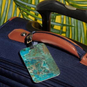 Blue Chrysocolla Mineral Stone Gepäckanhänger